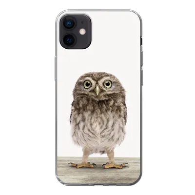 Produktbild von MuchoWow® Handyhülle Schutzhülle Hülle für iPhone 12 mini Eule - Braun - Eulenküken - Kinder - Jungen - Mädchen Silikon Softcase Handy Hülle - Bild