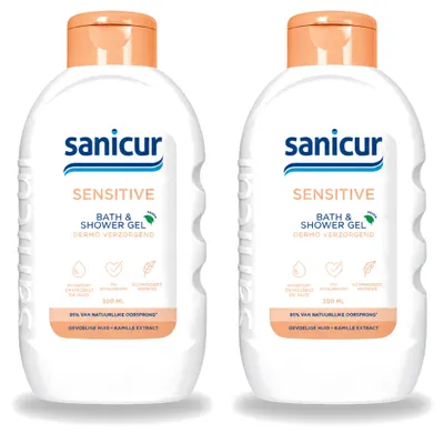 Obrázek produktu pro 2 kusy sprchového gelu Sanicur Sensitive pro koupel a sprchu - 300 ml - výhodná balení