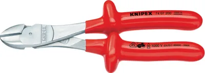 Produktbild von Kraftseitenschneider L.200mm VDE Form 0 tauchisol.KNIPEX