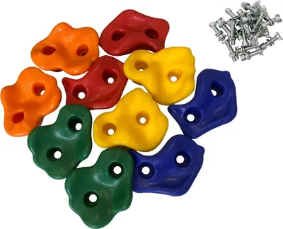 Produktbild von 10 St. Klettersteine für Kletterwand Klettergriffe inkl. Schrauben Bouldersteine