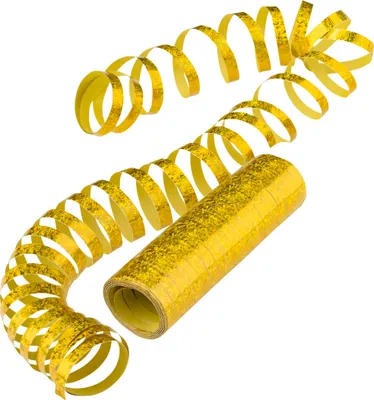 Produktbild von PartyDeco Holografische Serpentinen, gold, 3,8m, Gold, Kein Muster, 3,8 m, 18 Stück(e)