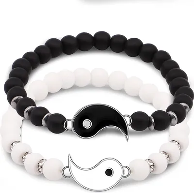 Produktbild von ALSTER HERZ® Yin & Yang Armbänder Set, Freundschaft. Liebe J0447