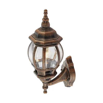 Produktbild von Lindby Außenwandleuchte Nadesha, Höhe 47 cm, gold gebürstet
