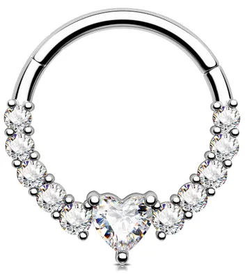 Produktbild von Solidchoice – Ohrringe in Herzform aus Edelstahl für Piercings