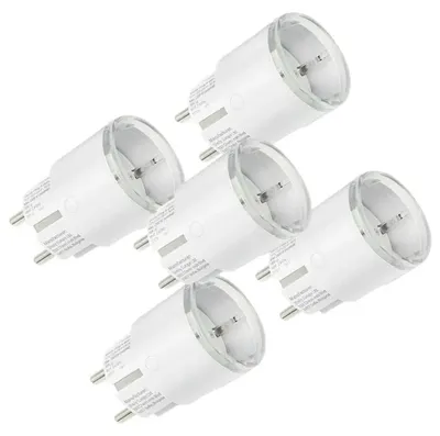 Immagine prodotto di Set of 5 Shelly Plug S MTR Gen3 12A smart outlets (white)