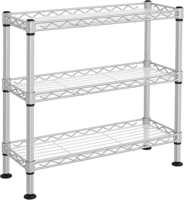 Productafbeelding van Kruidenrek 3 etages - Metalen keukenrek voor kruidenpotjes - Verstelbaar - Zonder schroeven - 40 x 15 x 39,5 cm