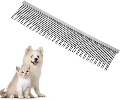 Produktbild von Haarentfernungsbürste für Haustiere – aus Edelstahl – für Katzen und Hunde – entfernt lose Haare