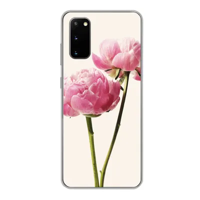 Produktbild von MuchoWow® Handyhülle Schutzhülle Hülle für Samsung Galaxy S20 Blumen - Blüte - Rosa Silikon Softcase Handy Hülle - Bild