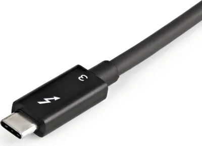 Produktbild von StarTech.com Thunderbolt 3 auf Dual DisplayPort Adapter DP 1.4 - Dual 4K 60Hz oder Single 8K/5K TB3 zu DP Adapter - Mac/Windows - USB/DisplayPort-Adapter - 24 pin USB-C (M) zu DisplayPort (W) - Thunderbolt 3 / DisplayPort 1.4 - 46 cm - 8K Unterstützung - S