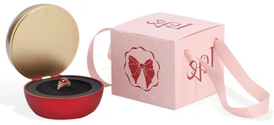 Produktbild von Schmuckkästchen mit Rosen für Damen – Ringschatulle mit Geschenkverpackung