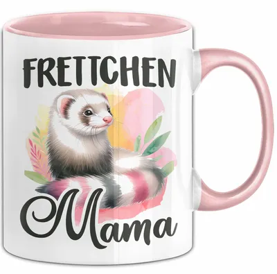 Produktbild von Frettchen Tasse Geschenk Frettchen Mama Geschenkidee Frettchen Besitzerin (Rosa)