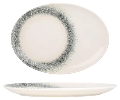 Obrázek produktu pro Servírovací mísa Kütahya Porselen – Black Ice – porcelán – 33 x 19 cm