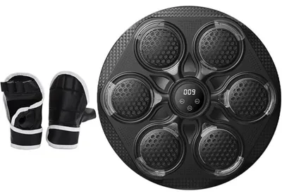 Obrázek produktu pro Verk 14590 Elektronický boxovací nástěnný terč s rukavicemi, Bluetooth černý