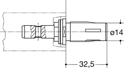 Obrázok produktu pre Upevňovacie príslušenstvo HEWI BA 5.2 rovné - TS 40 - 50 mm, pozinkovaná oceľ