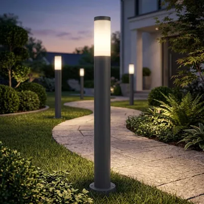 Produktbild von RGB LED Stehleuchte, Edelstahl anthrazit H 80 cm