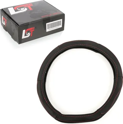 Produktbild von Lenkradbezug Ø 38x9cm schwarz grau für JEEP für CHRYSLER für FORD für LAND ROVER