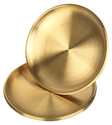 Image de Ensemble de 5 plaques en acier inoxydable pour barbecue et pique-nique
