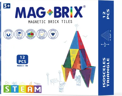 Obrázek produktu pro Magbrix magnetická sada 12 rovnoramenných trojúhelníků