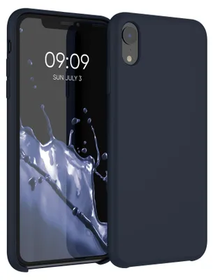 Produktbild von kwmobile Handyhülle für Apple iPhone XR Hülle - Case Silikon - Kabelloses Laden - Schutzhülle Cover in Heidelbeerblau