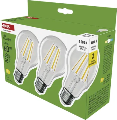 LED Lampe Filament A60 / E27 / 5,9 W (60 W) / 806 lm /  NeutralWeiß