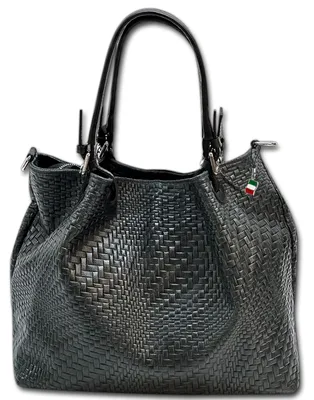 Immagine prodotto di Borsa a tracolla nera in pelle, grande, 31x28x16 cm, collezione Florence, modello D3OTF163S, per donna