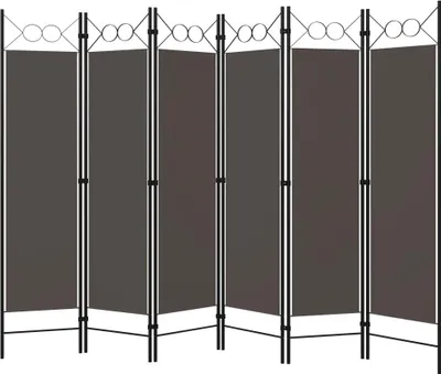 Produktbild von vidaXL 6-tlg. Raumteiler Anthrazit 240 x 180 cm