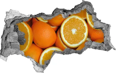 Produktbild von Selbstklebender Loch-3D-Aufkleber 95x73 cm halbe Orange