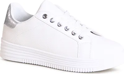 Produktbild von topschuhe24 2692 Damen Plateau Sneaker Halbschuhe, Farbe:Silber, Größe:38 EU
