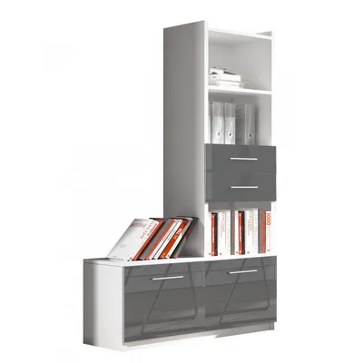 Image de Étagère haute GORT – blanc / gris brillant