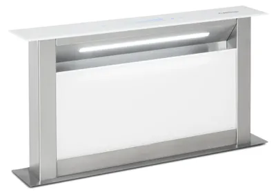 Obrázek produktu pro Klarstein Downdraft digestoř, výsuvná digestoř, tichá digestoř s filtrem, digestoř 60 cm, digestoř s recirkulací/vzduchu s 10 stupni, digestoř s 604 m³/h průtoku vzduchu