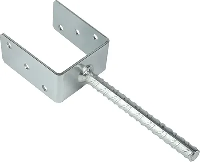 Immagine prodotto di Supporto per pali da inserire nel calcestruzzo per pali da 10 x 10 cm Ancoraggi a U - per pezzo