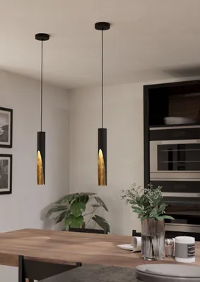 Produktbild von EGLO LED Pendellampe Barbotto, Pendelleuchte über Esstisch mit indirekter Beleuchtung, Hängeleuchte, Hängelampe mit GU10-Leuchtmittel, warmweiß