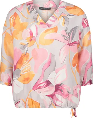 Produktbild von Bluse Kurz 3/4 Arm 9846 Grey/Rosé Größe 38