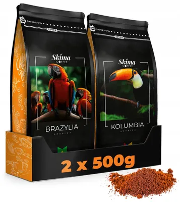 Produktbild von Gemahlener Kaffee 2 x 500 g BRASILIEN/KOLUMBIEN 100 % Arabica frisch geröstet
