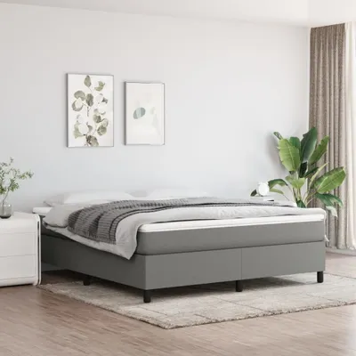 Produktbild von The Living Store Boxspringbett Dunkelgrau 160x200 cm Stoff