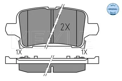 Produktbild von MEYLE 025 221 2917 Bremsbeläge Hinten für OPEL Astra K Sports Tourer (B16) Astra K Schrägheck (B16) INSIGNIA Caravan INSIGNIA CC
