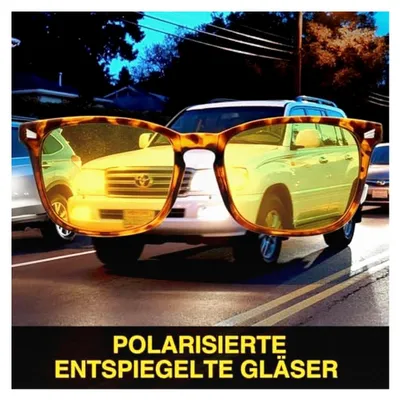 Produktbild von Nachtsichtbrille für Autofahren, Polarisierte Nachtfahrbrille für Damen und Herren, Anti-Blendung Nachtsichtbrille für Fahren, Angeln und Outdoorsport