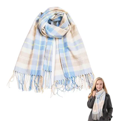 Immagine prodotto di Sciarpa spessa da donna, unisex, per l'inverno, 195 cm x 60 cm, arancione, in poliestere