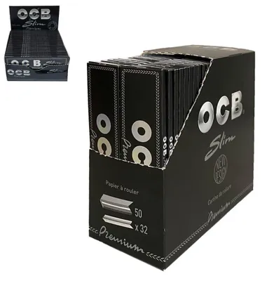 Image de Papier fin long premium OCB Schwarz - 50 paquets de 32 feuilles