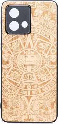 Produktbild von Holzhülle Bewood Aniegre Aztekischer Kalender für Motorola Moto G84 5G