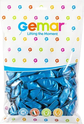 Zdjęcie produktu dla Balony metaliczne Niebieskie, GM120, 33 cm, 50 szt.