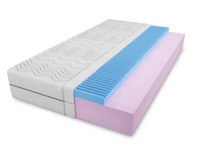Produktbild von 4ALL HOME Matratze M3 H3 – Schaumstoffmatratze mit profiliertem Komfortschaum - Ergonomisch - Atmungsaktiv - Hypoallergen - Abnehmbarer Bezug - Wendbar 100x200 cm Bezug: Weiß