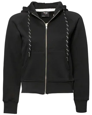 Produktbild von Tee Jays Damen Hoodie / Kapuzenjacke mit durchgehendem Reißverschluss FK905 (L) (Schwarz)