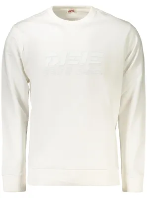 Produktbild von Weißes Herren Sweatshirt ohne Reißverschluss mit Druck und Logo