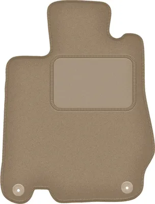 Produktbild von Fahrerfußmatte Velours beige passend für Mercedes SL R230 (2001-2011, Roadster) – mit Befestigungen – passgenau