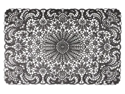 Image de Set de table LACE noir 45x30 cm Mybesthome