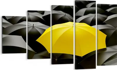 Produktbild von Bild auf Leinwand - Leinwandbild - Regenschirme Regen Wetter - 100x60cm - Wand Bild - Wanddeko - Leinwanddruck - Bilder - Kunstdruck - Wanddekoration - Leinwand bilder - Wandkunst - EG100x60-2564