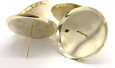 Produktbild von Metall Kerzenhalter Ø 6cm gold - 4 Stück
