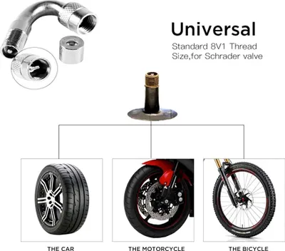 Produktbild von 45/90/135 Grad Auto Motorrad Fahrrad Ventiladapter Reifenrohrverlängerungsadapter