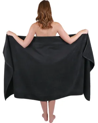 Produktbild von Betz Dresden Badetuch 100×180 cm – 1 Stück Saunatuch, 100% Baumwolle 400 g/m², extra groß & saugstark - Farbe Dunkelgrau